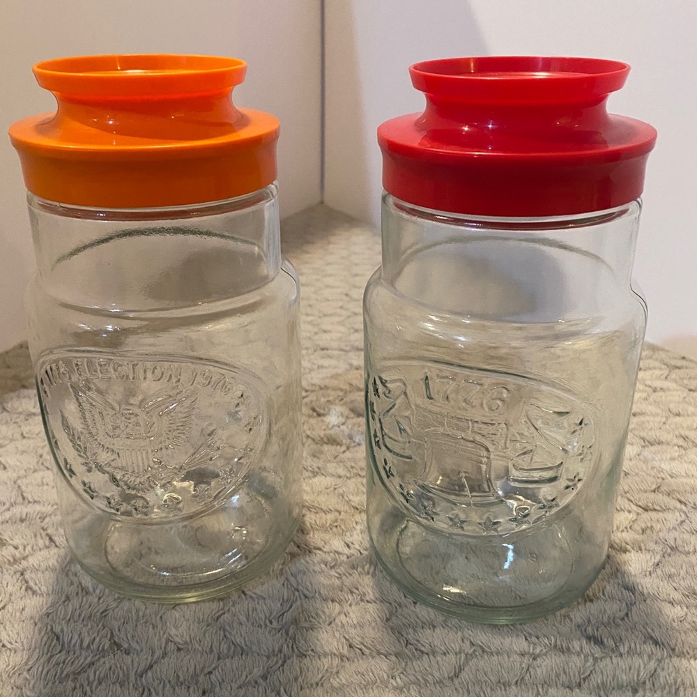 Vintage Maxwell House Coffee Glass Jars Anchor Hocking